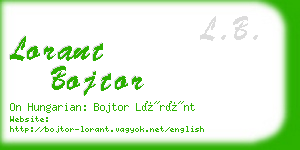 lorant bojtor business card